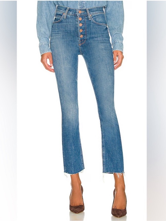MOTHER Denim - Mother Pixie Dazzler Ankle Fray Jeans Beginner’s Luck Blue Size 30 Minimalist